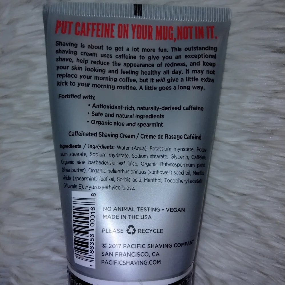 PACIFIC SHAVING CO. Caffeinated Shaving Cream